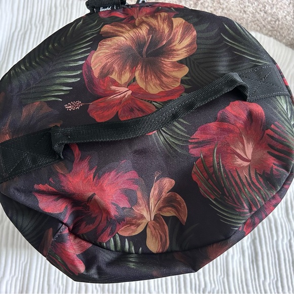 Herschel Supply Company Tropical Black Floral Duffel Bag Large - Picture 8 of 16